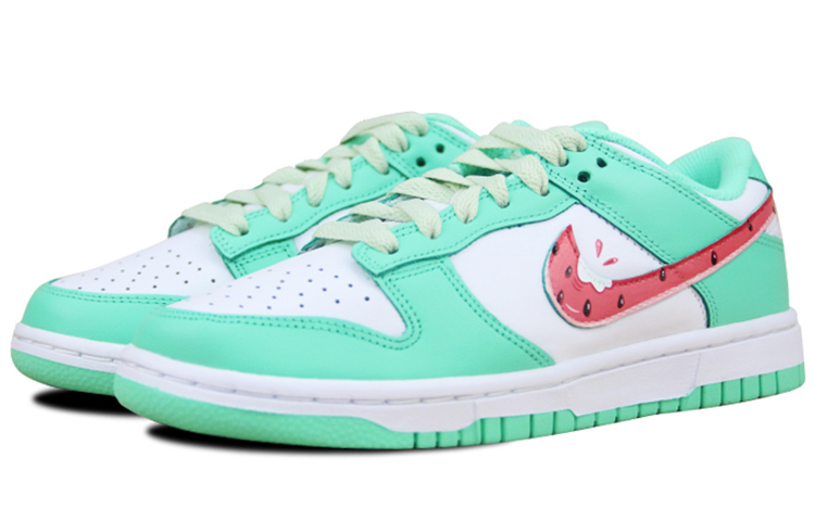 Lookbook (W) [Sepatu Custom] Nike Dunk Low 'Watermelon Tiffany Hijau' DD1503-105(Team叁-女款蒂芙尼绿夏日西瓜)
