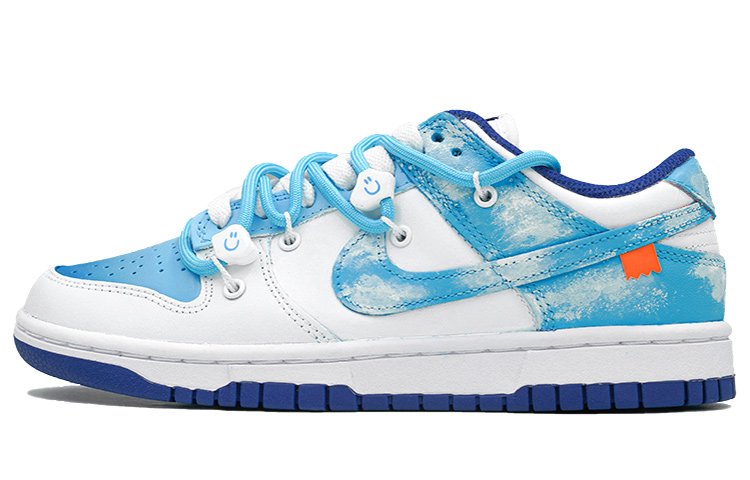 Buy (W) [Kasut Custom] Nike Dunk Low 'Putih dan Merah Universiti' DD1503-119(Team27-女款蓝天白云蓝白橙)