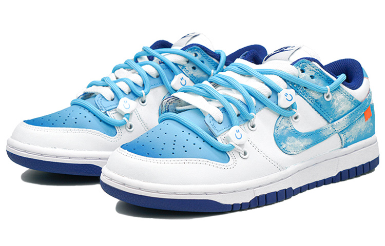 Lookbook (W) [Kasut Custom] Nike Dunk Low 'Putih dan Merah Universiti' DD1503-119(Team27-女款蓝天白云蓝白橙)