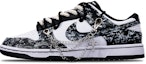 Buy 【定制球鞋】Nike Dunk Low「白黑」風格解構 擦色做舊 低幫板鞋 特殊鞋盒 女款 黑白