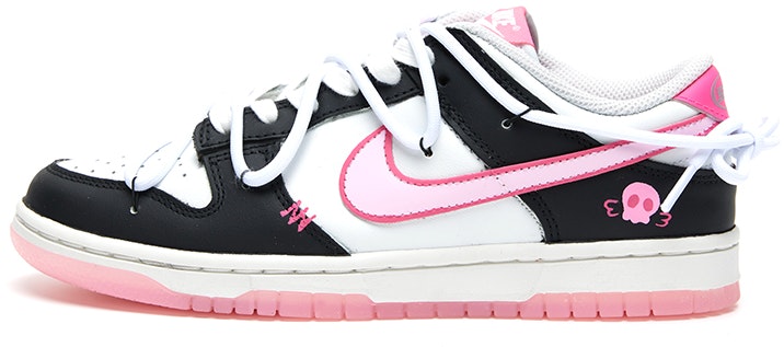 custom-shoes-women-nike-dunk-low-white-black-pink