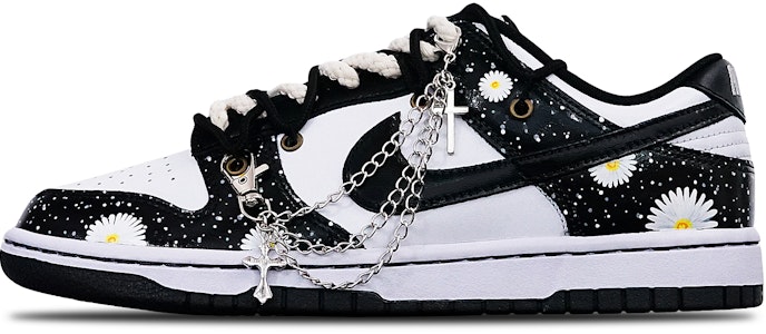 (W) 【カスタムシューズ】(レディース)ナイキ ダンク ロー 'ホワイト/ブラック デイジー' DD1503-101(TeamT-小雏菊黑白S-BOX) Buy (W) 【カスタムシューズ】(レディース)ナイキ ダンク ロー 'ホワイト/ブラック デイジー' DD1503-101(TeamT-小雏菊黑白S-BOX)