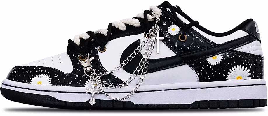 (W) 나이키 덩크 로우 '화이트/블랙 데이지' (커스텀) DD1503-101(TeamT-小雏菊黑白S-BOX) Buy (W) 나이키 덩크 로우 '화이트/블랙 데이지' (커스텀) DD1503-101(TeamT-小雏菊黑白S-BOX)