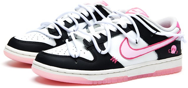 (W) 나이키 덩크 로우 '화이트 블랙 핑크' (커스텀) FN3451-161(Team15-甜心幽灵) Lookbook (W) 나이키 덩크 로우 '화이트 블랙 핑크' (커스텀) FN3451-161(Team15-甜心幽灵)