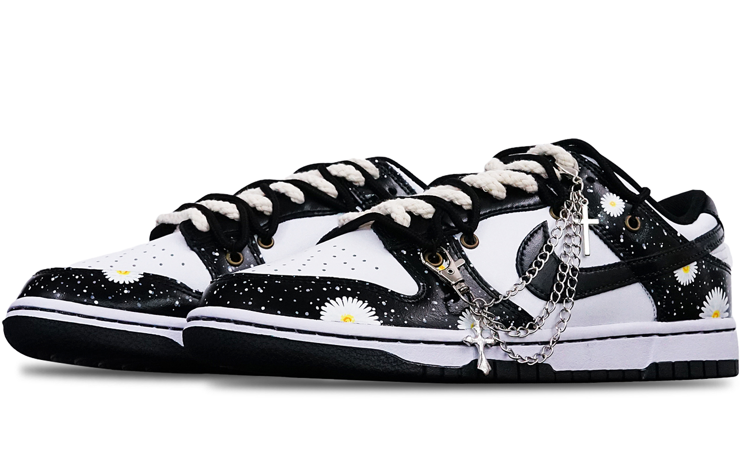 Shop (W) [定制鞋款] Nike Dunk Low '白色/黑色雏菊' DD1503-101(TeamT-小雏菊黑白S-BOX)