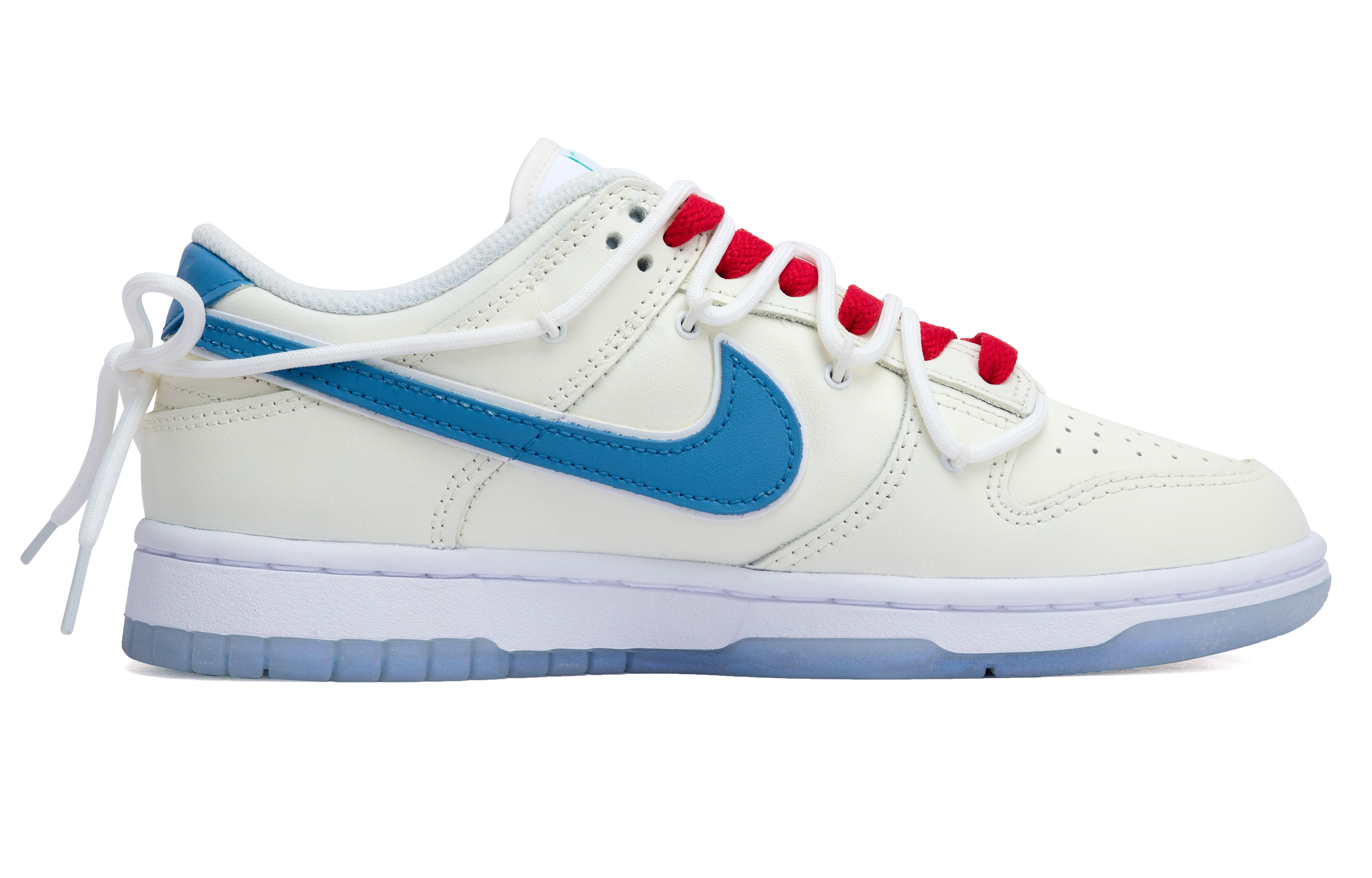 Order (W) [Zapatillas Personalizadas] Nike Dunk Low 'Blanco Azul' FJ7743-194(Team44-出门见喜)