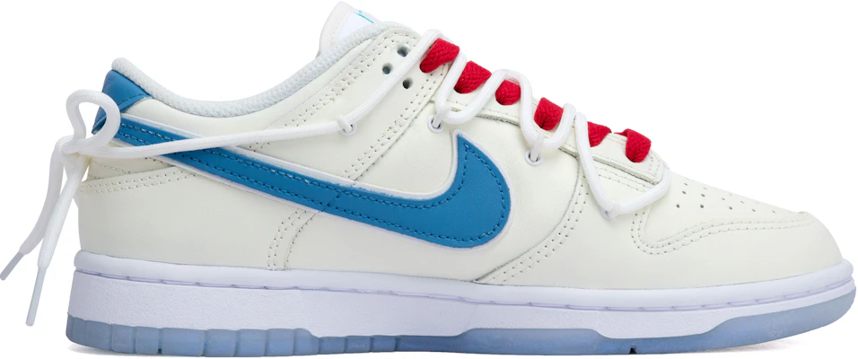 【訂製球鞋】 Nike Dunk Low 古出門見喜 复小眾個性 學院風 幸運 防滑減震 低筒 板鞋 女款 白藍 Order 【訂製球鞋】 Nike Dunk Low 古出門見喜 复小眾個性 學院風 幸運 防滑減震 低筒 板鞋 女款 白藍
