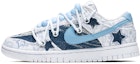 Buy (W) Zapatillas Nike Dunk Low 'Blanco Azul Paisley Patchwork' DJ9955-100(TeamB-女款五角星白蓝)