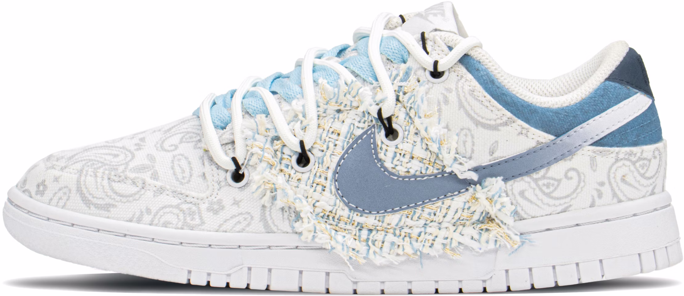 custom-shoes-women-nike-dunk-low-white-blue-paisley