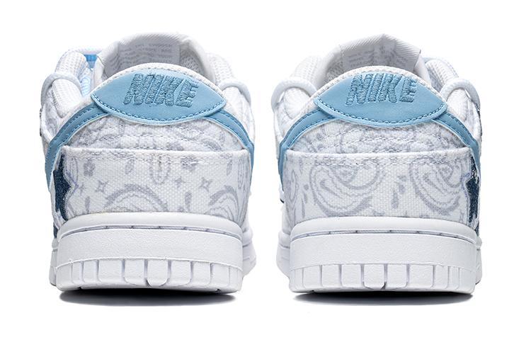 Shop (W) [Sneakers Custom] Nike Dunk Low 'Putih Biru Paisley Patchwork' DJ9955-100(TeamB-女款五角星白蓝)