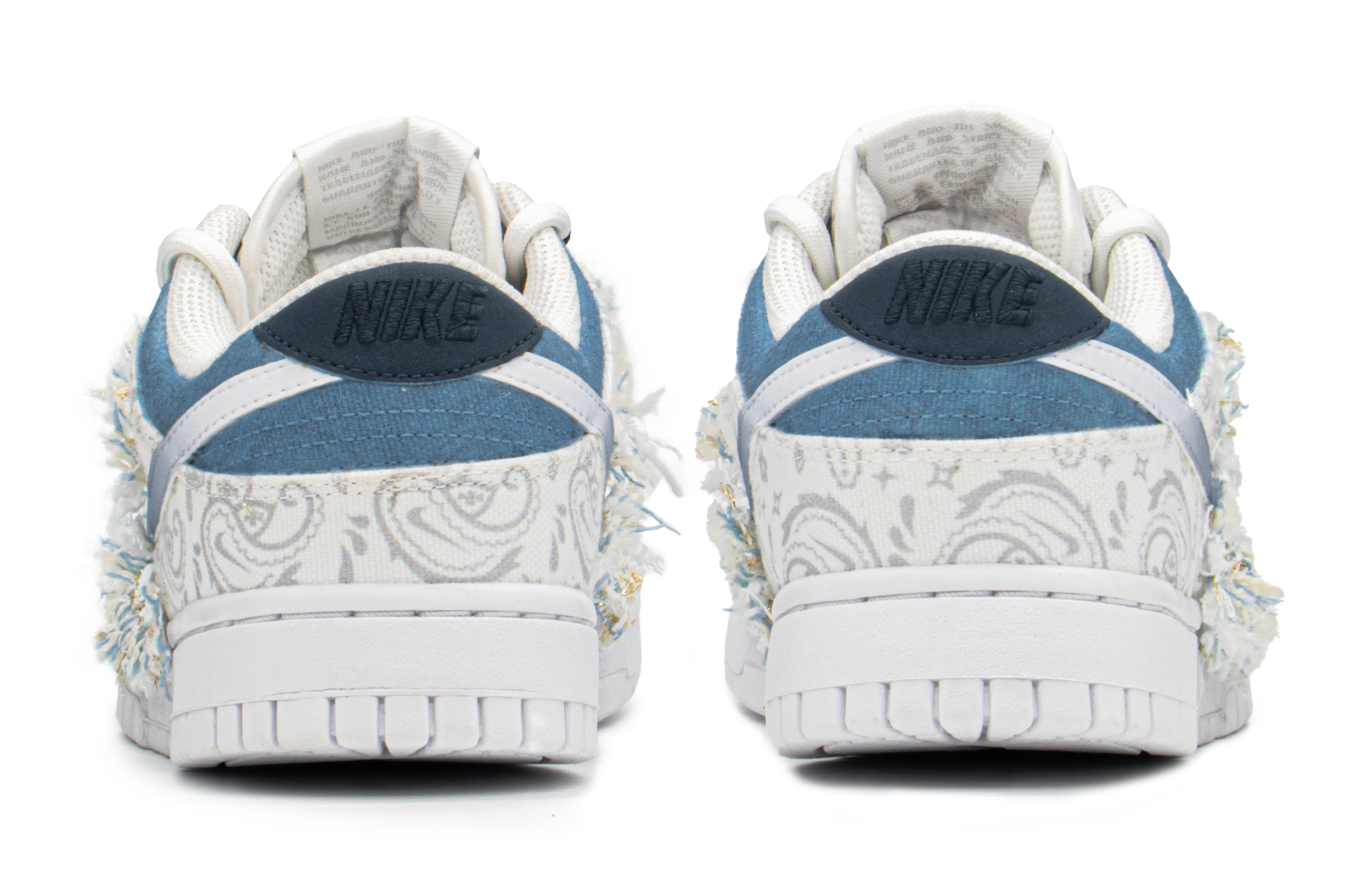 Purchase 【訂製球鞋】Nike Dunk Low 減齡穿搭 小香風 禮盒 解構 腰果花 低幫 板鞋 女款 白藍