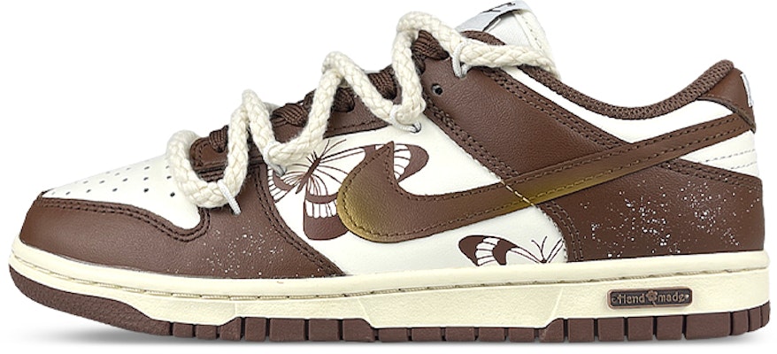 【定製球鞋】Nike Dunk Low 枯葉蝶 復古美式 解構 金屬字牌 出逃日記 低筒 板鞋 女款 白棕 Buy 【定製球鞋】Nike Dunk Low 枯葉蝶 復古美式 解構 金屬字牌 出逃日記 低筒 板鞋 女款 白棕