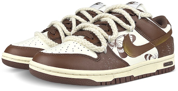 【定製球鞋】Nike Dunk Low 枯葉蝶 復古美式 解構 金屬字牌 出逃日記 低筒 板鞋 女款 白棕 Shop 【定製球鞋】Nike Dunk Low 枯葉蝶 復古美式 解構 金屬字牌 出逃日記 低筒 板鞋 女款 白棕