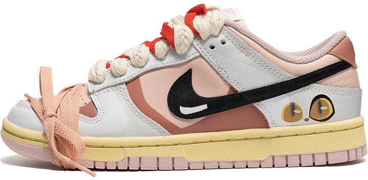 custom-shoes-women-nike-dunk-low-white-cat-minister