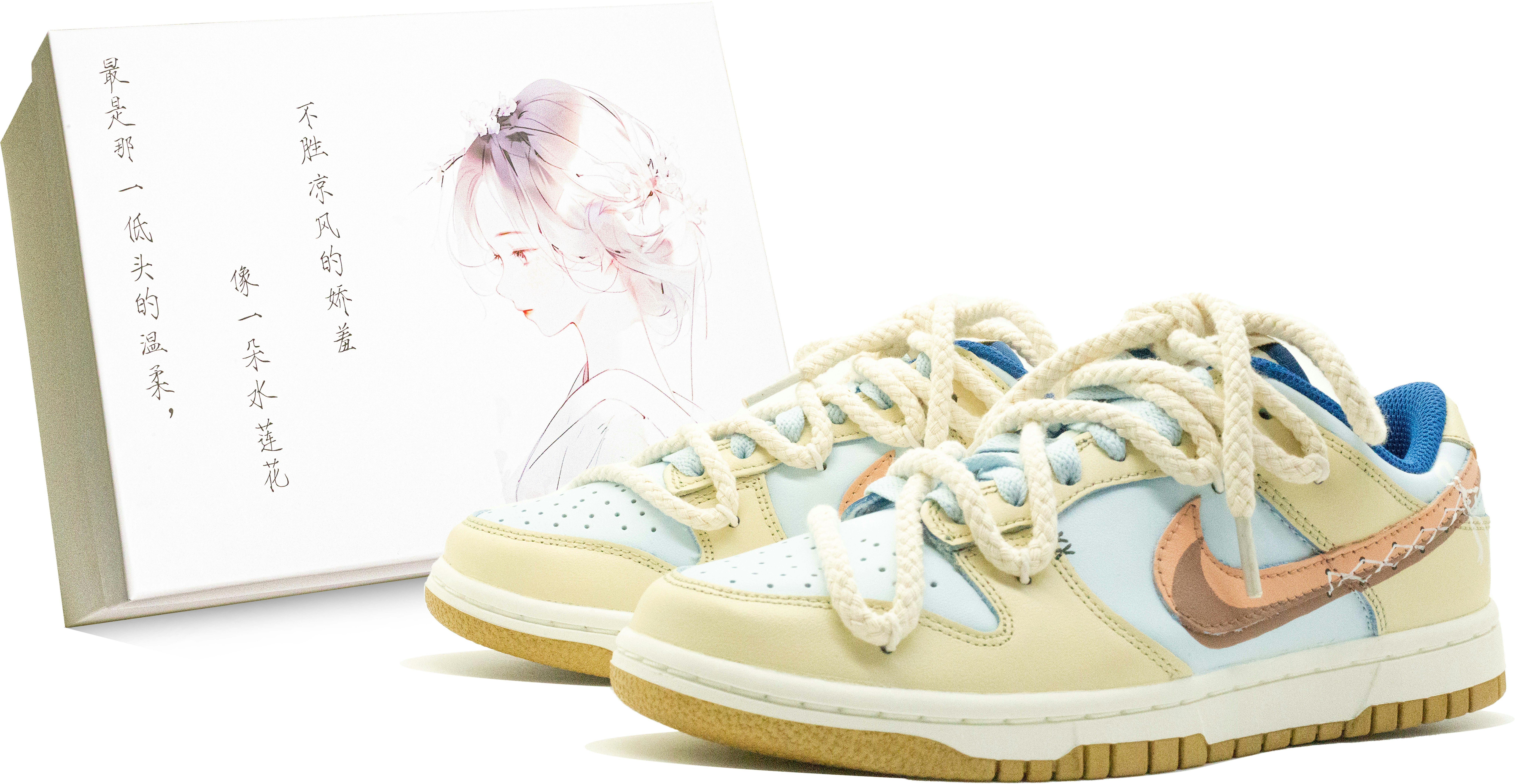 custom-shoes-women-nike-dunk-low-white-chalk-heart