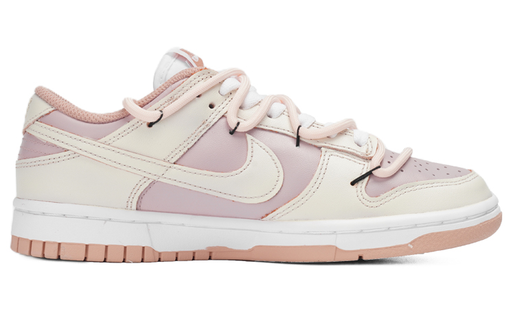 Order (W) [Kasut Custom] Nike Dunk Low 'Coklat Putih Berry Senyum' DD1503-118(Teami-女款白巧米白紫)