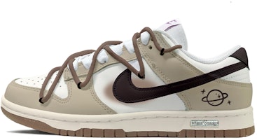 【客製球鞋】 Nike Dunk Low 可可洛可簡約 街頭 低筒 板鞋 女款 白棕 Buy 【客製球鞋】 Nike Dunk Low 可可洛可簡約 街頭 低筒 板鞋 女款 白棕