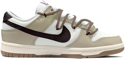 【客製球鞋】 Nike Dunk Low 可可洛可簡約 街頭 低筒 板鞋 女款 白棕 Order 【客製球鞋】 Nike Dunk Low 可可洛可簡約 街頭 低筒 板鞋 女款 白棕