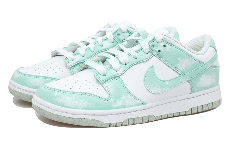 Lookbook 【定制球鞋】 Nike Dunk Low 白雲 星星 漸變 暈染 潮流復古 低筒 板鞋 女款 白綠