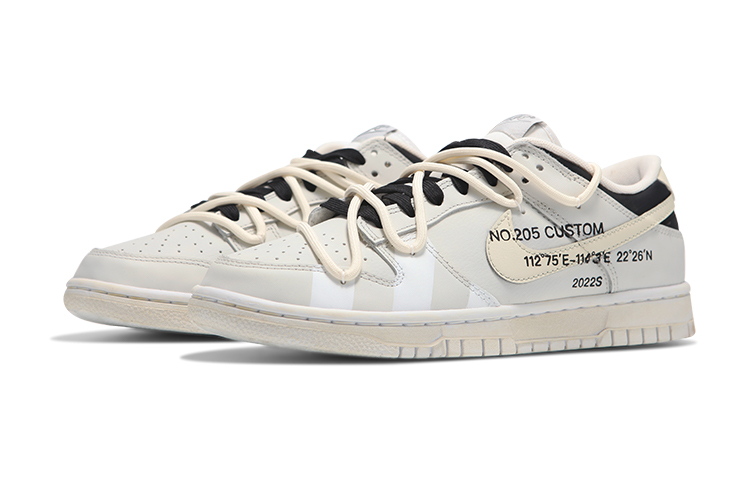 Lookbook (W) [定制鞋款] 耐克Dunk Low '白灰复古解构' DH9765-100(Teamfour-女款灰白条纹)