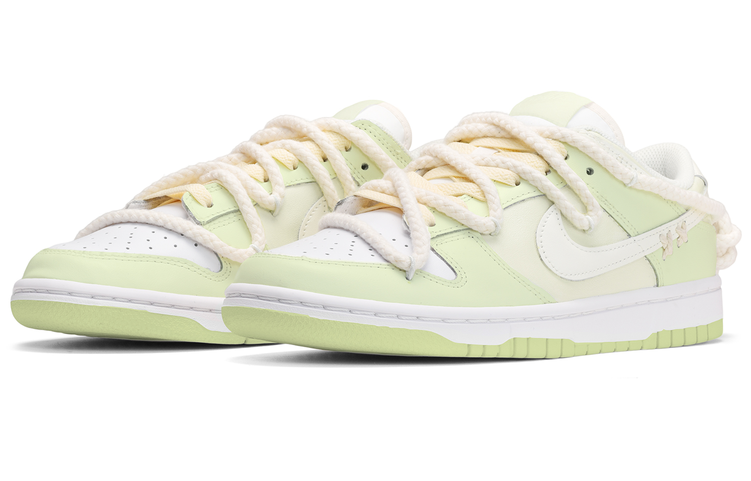 Lookbook (W) ナイキ ダンク low 白ライム黄緑 (Nike Dunk Low 白ライム黄緑) DD1503-600(TeamE-女款芝芝青提白青黄QD)