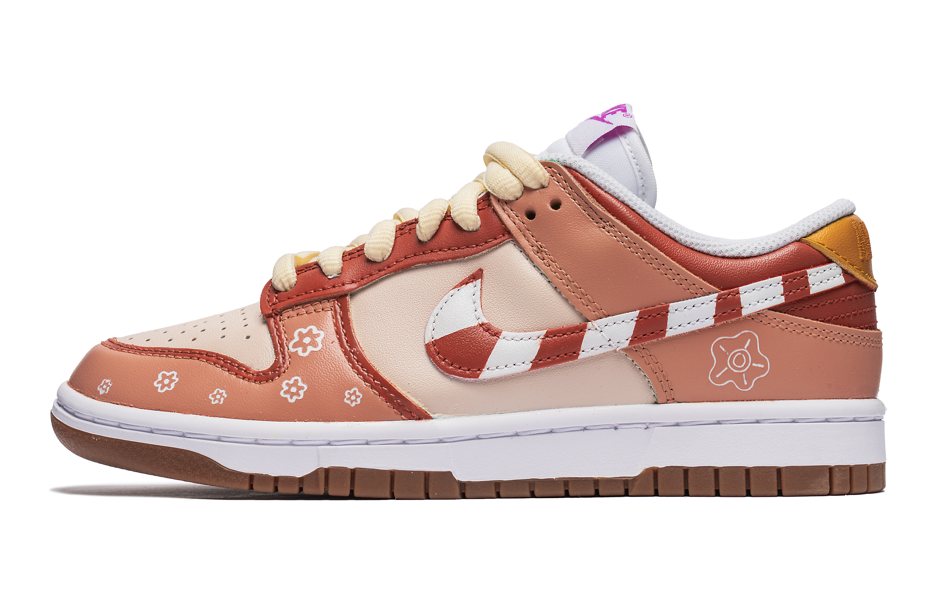 Order (W) [Custom Shoes] Nike Dunk Low 'Putih Oranye Natal Sakura Permen Coklat' FD9922-151(TeamB-女款樱花糖果白红)