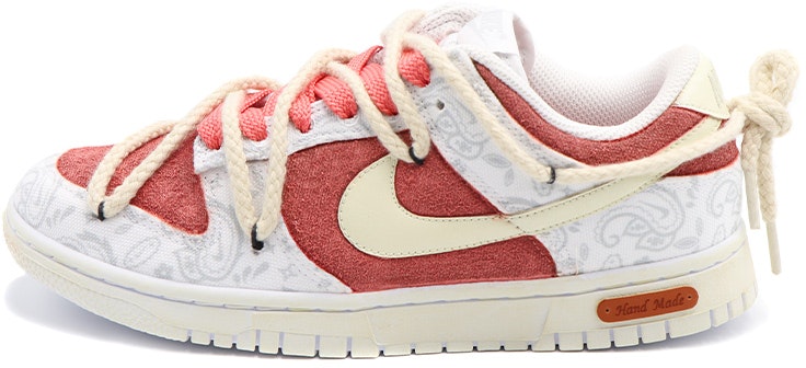 custom-shoes-women-nike-dunk-low-white-paisley-dou-sha-red