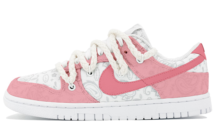 Buy (W) [Kasut Custom] Nike Dunk Low 'Paisley Putih - Putih Merah Jambu Sakura' DJ9955-100(TeamK-樱花奶冻QD)