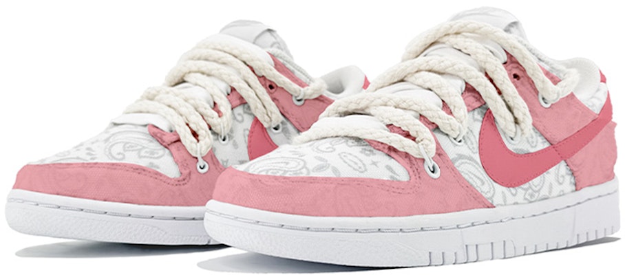 (W) Zapatillas Nike Dunk Low 'Blanco Paisley - Rosa Cerezo' Personalizadas DJ9955-100(TeamK-樱花奶冻QD) Lookbook (W) Zapatillas Nike Dunk Low 'Blanco Paisley - Rosa Cerezo' Personalizadas DJ9955-100(TeamK-樱花奶冻QD)