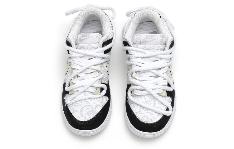 Shop (W) [Kasut Custom] Nike Dunk Low 'Paisley Putih' DJ9955-100(Team33-搞怪猫女款)