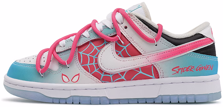 custom-shoes-women-nike-dunk-low-white-phantom-berry-spider-dopamine-multi-color