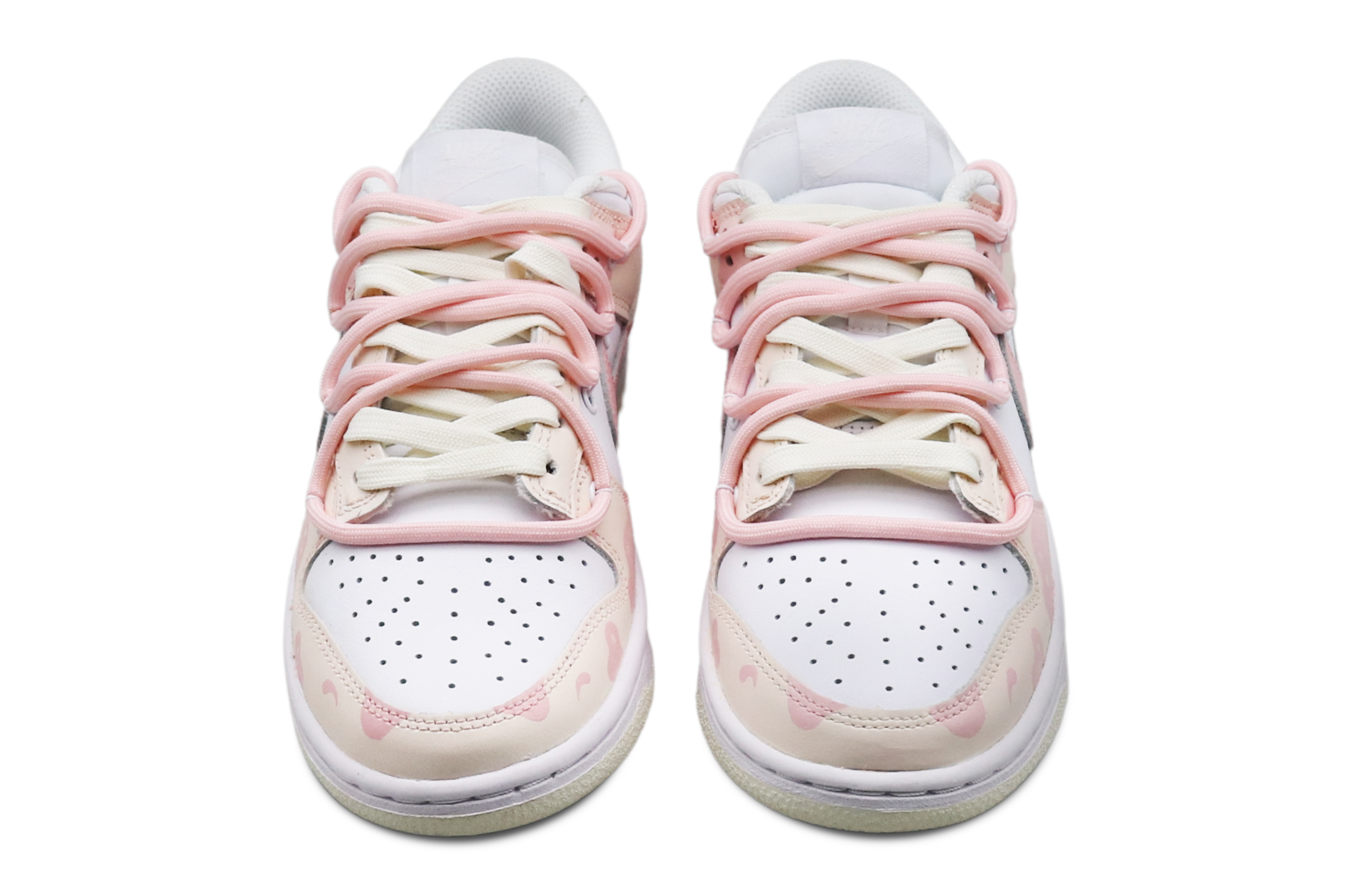 Shop (W) [Kasut Custom] Nike Dunk Rendah 'Putih Merah Jambu' DD1503-121(Team8-女款人间水蜜桃白粉)