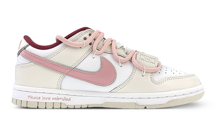 Order (W) ナイキ ダンク LOW 白ピンク Rebel Love (カスタム) DV1160-100(Team40-女款放肆爱白粉)