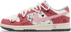 Order (W) 【カスタムシューズ】ウィメンズ ナイキダンクロー 'ホワイトレッドベリーグラフィティ' DD1503-117(Team53-女款小莓桃S-BOX)