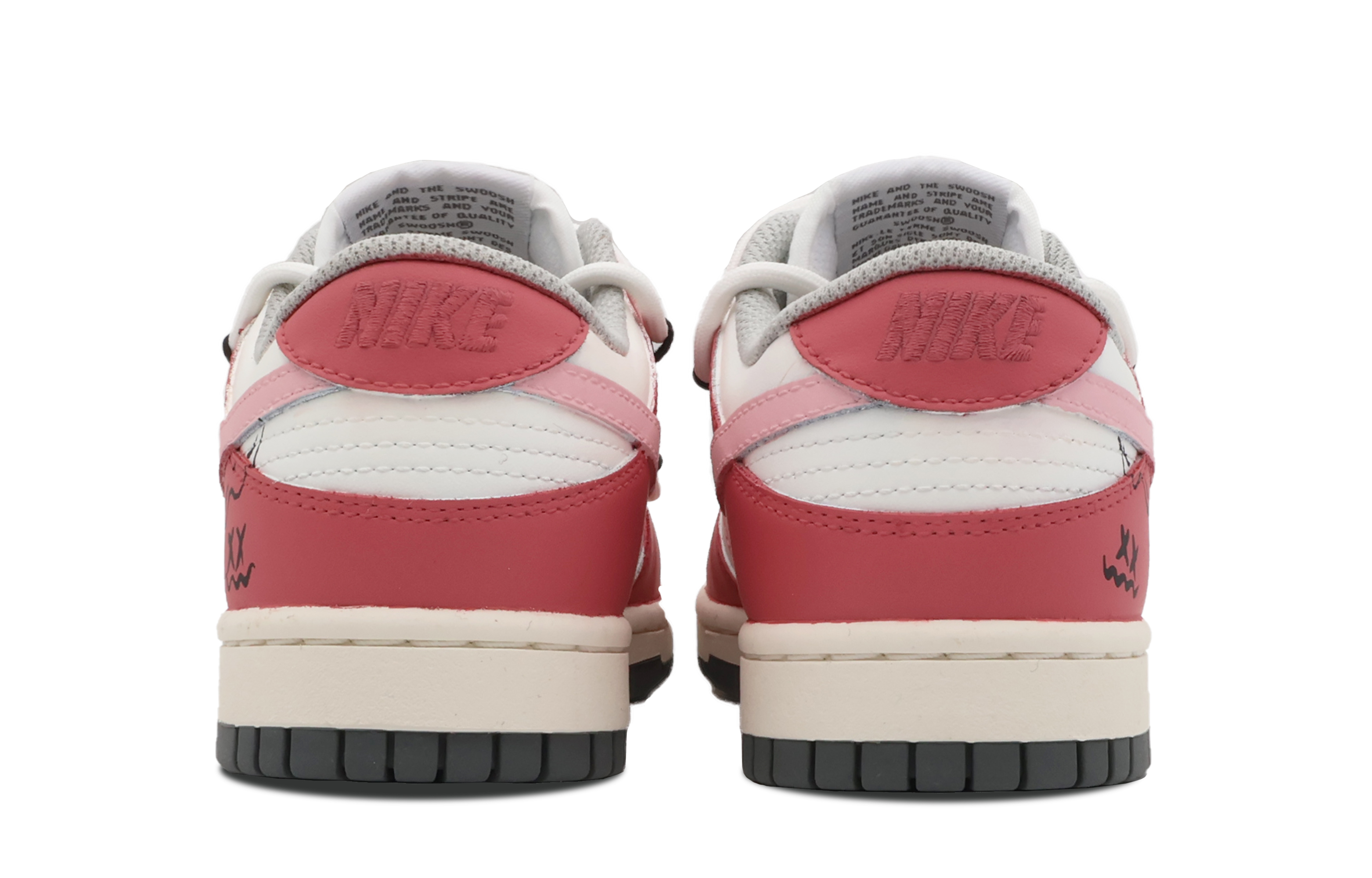 Purchase (W) 【カスタムシューズ】ウィメンズ ナイキダンクロー 'ホワイトレッドベリーグラフィティ' DD1503-117(Team53-女款小莓桃S-BOX)