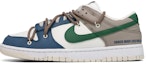 Buy 【定制球鞋】Nike Dunk Low White Sail 岩石 森林 大地 解構綁帶 低幫 板鞋 女款 藍灰