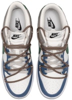 【定制球鞋】Nike Dunk Low White Sail 岩石 森林 大地 解構綁帶 低幫 板鞋 女款 藍灰 Shop 【定制球鞋】Nike Dunk Low White Sail 岩石 森林 大地 解構綁帶 低幫 板鞋 女款 藍灰