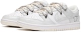 Lookbook 【訂製球鞋】 Nike Dunk Low White Sail 解構 vibe風 做舊 情侶 紙飛機 高街 特殊禮盒 低帮 板鞋 女款 灰色