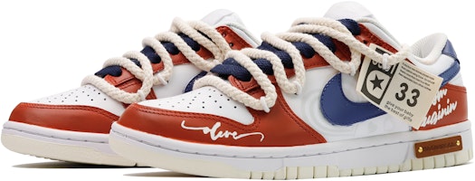 【客製化球鞋】Nike Dunk Low 白色帆布 惡魔甜心 街頭經典百搭板鞋 潮流復古 解構 低筒 板鞋 女款 白棕色 Shop 【客製化球鞋】Nike Dunk Low 白色帆布 惡魔甜心 街頭經典百搭板鞋 潮流復古 解構 低筒 板鞋 女款 白棕色