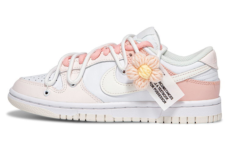 Buy (W) [Kasot Tersuai] Nike Dunk Rendah 'Putih Layar Merah Jambu Sakura' DD1503-121(Teamfour-女款小花S-BOX)