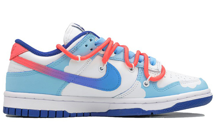 Order (W) 나이키 덩크 로우 '화이트/레드/스카이블루' (커스텀) DD1503-119(Team27-女款棉花糖蓝白粉)