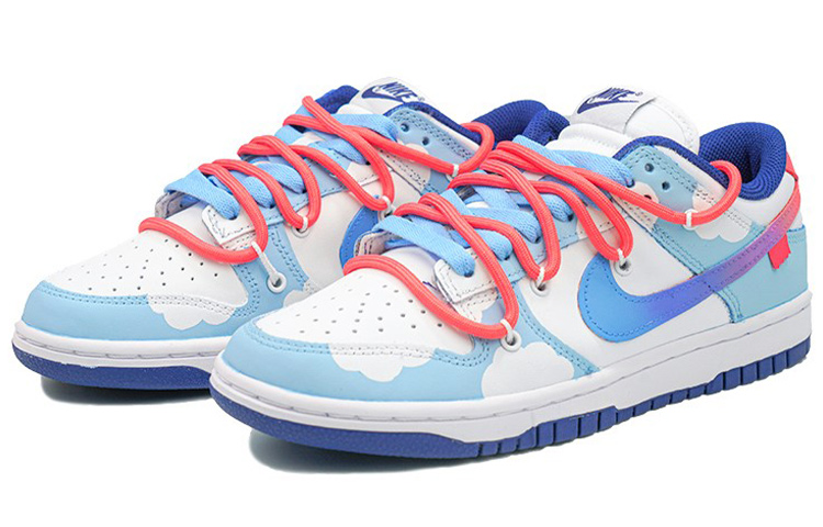 Lookbook (W) 나이키 덩크 로우 '화이트/레드/스카이블루' (커스텀) DD1503-119(Team27-女款棉花糖蓝白粉)