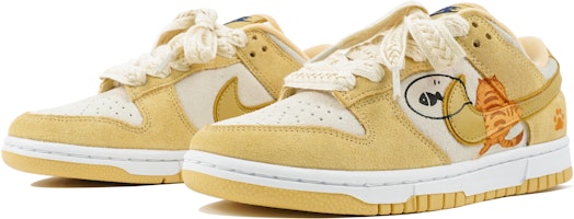 【訂製球鞋】 Nike Dunk Low 玖製 Q彈起司布丁冰淇淋 可愛大橙 貓貓 想魚 卡通 低筒 板鞋 女款 白黃 Lookbook 【訂製球鞋】 Nike Dunk Low 玖製 Q彈起司布丁冰淇淋 可愛大橙 貓貓 想魚 卡通 低筒 板鞋 女款 白黃