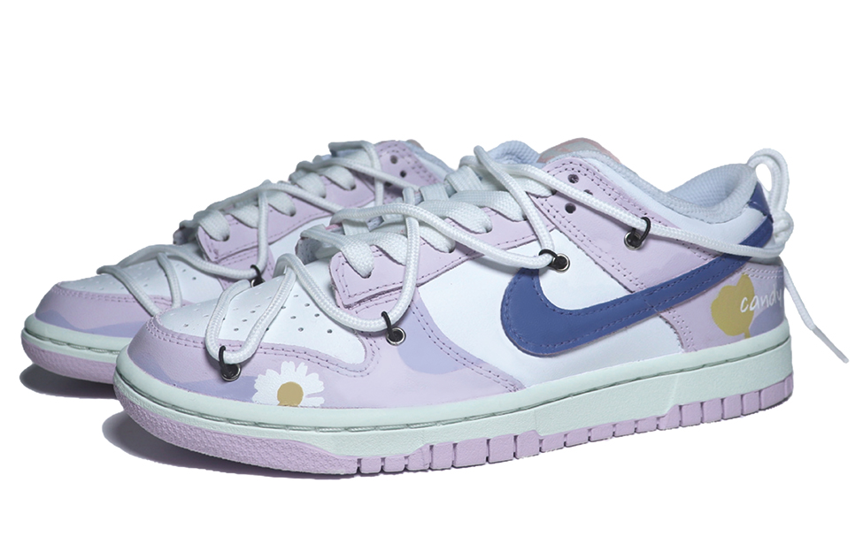 Lookbook (W) [Zapatillas Personalizadas] Nike Dunk Low 'Amanecer de Invierno' DD1503-001(team25-紫色雏菊)