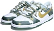 Lookbook 【客製球鞋】Nike Dunk Low 兔年主題 凱爾特人配色 手繪潑墨塗鴉 街燈聖誕樹 女生禮物 聖誕禮物 低筒 板鞋 女款 綠白金