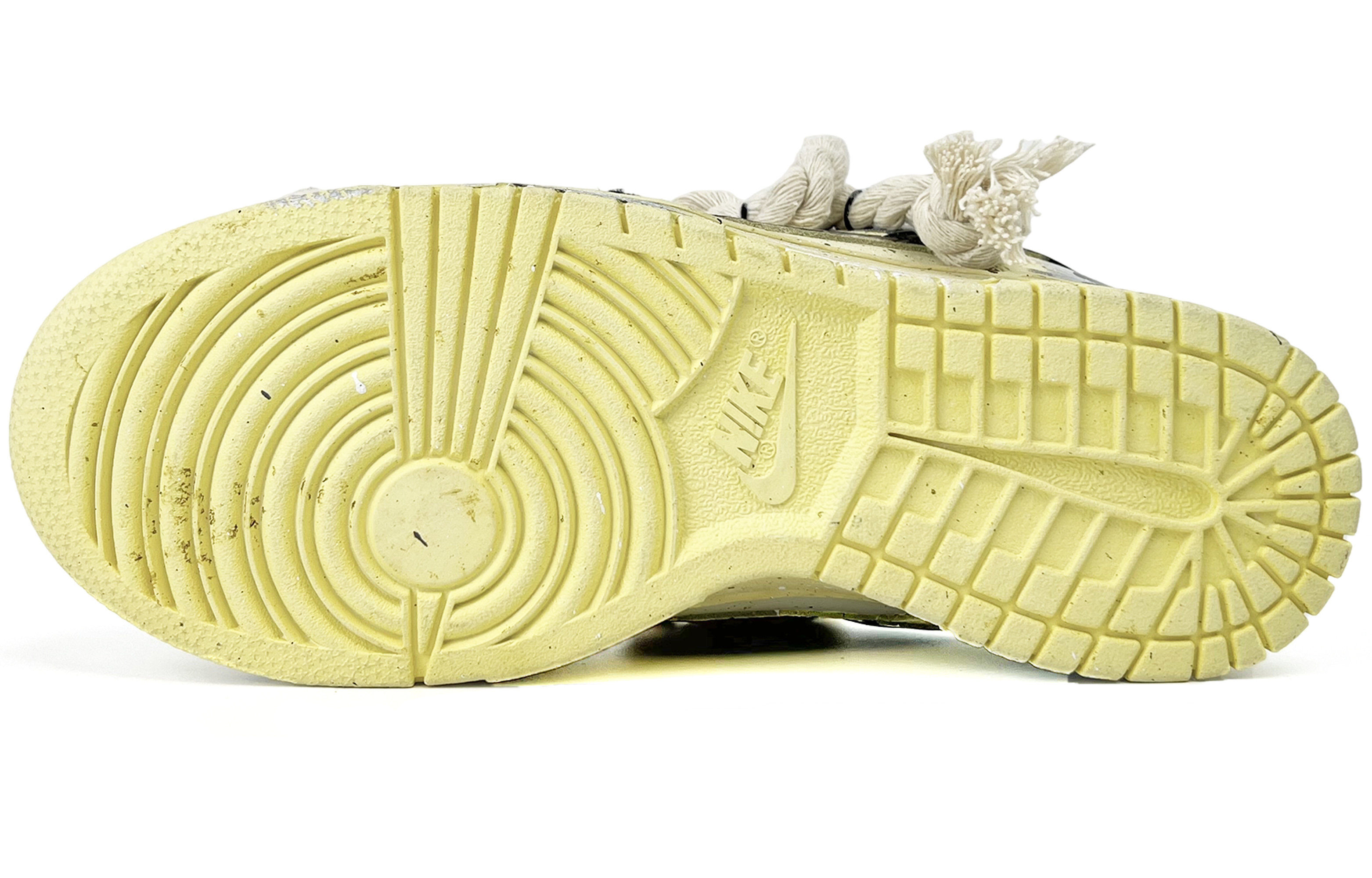 Purchase 【定制球鞋】 Nike Dunk Low 氧化做舊 麻繩綁帶 沙漠 哥德 低幫 板鞋 女款 黃黑