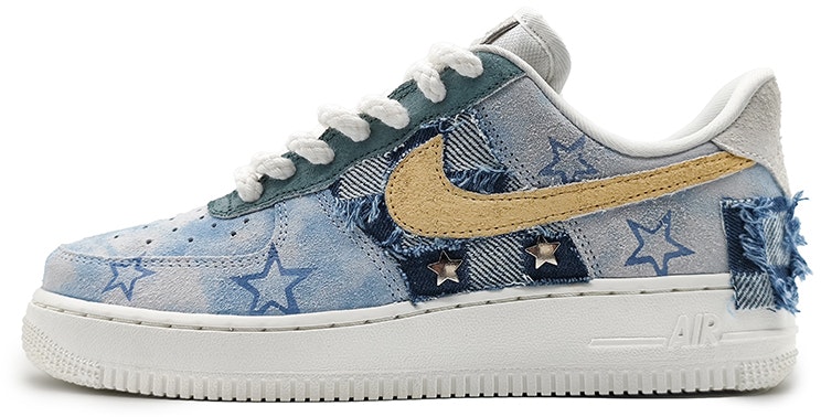 custom-shoes-women-nike-dunk-low-yellow-blue-white-patchwork