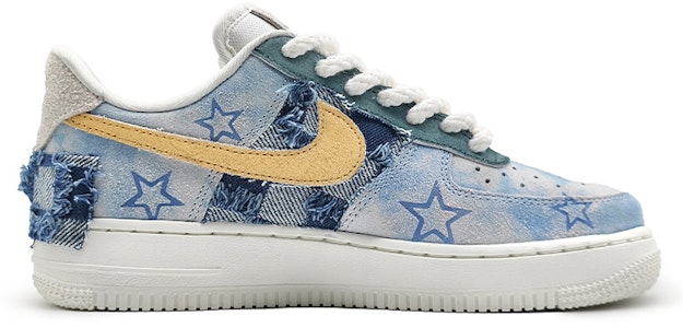 (W) ナイキ ダンク ロー "黄青白パッチワーク" (カスタム) FD0883-400(Team16-浅星牛仔布贴蓝) Order (W) ナイキ ダンク ロー "黄青白パッチワーク" (カスタム) FD0883-400(Team16-浅星牛仔布贴蓝)