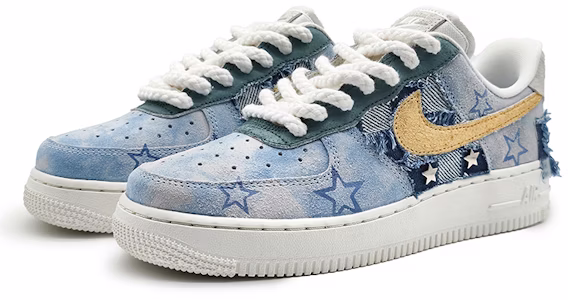 (W) ナイキ ダンク ロー "黄青白パッチワーク" (カスタム) FD0883-400(Team16-浅星牛仔布贴蓝) Lookbook (W) ナイキ ダンク ロー "黄青白パッチワーク" (カスタム) FD0883-400(Team16-浅星牛仔布贴蓝)