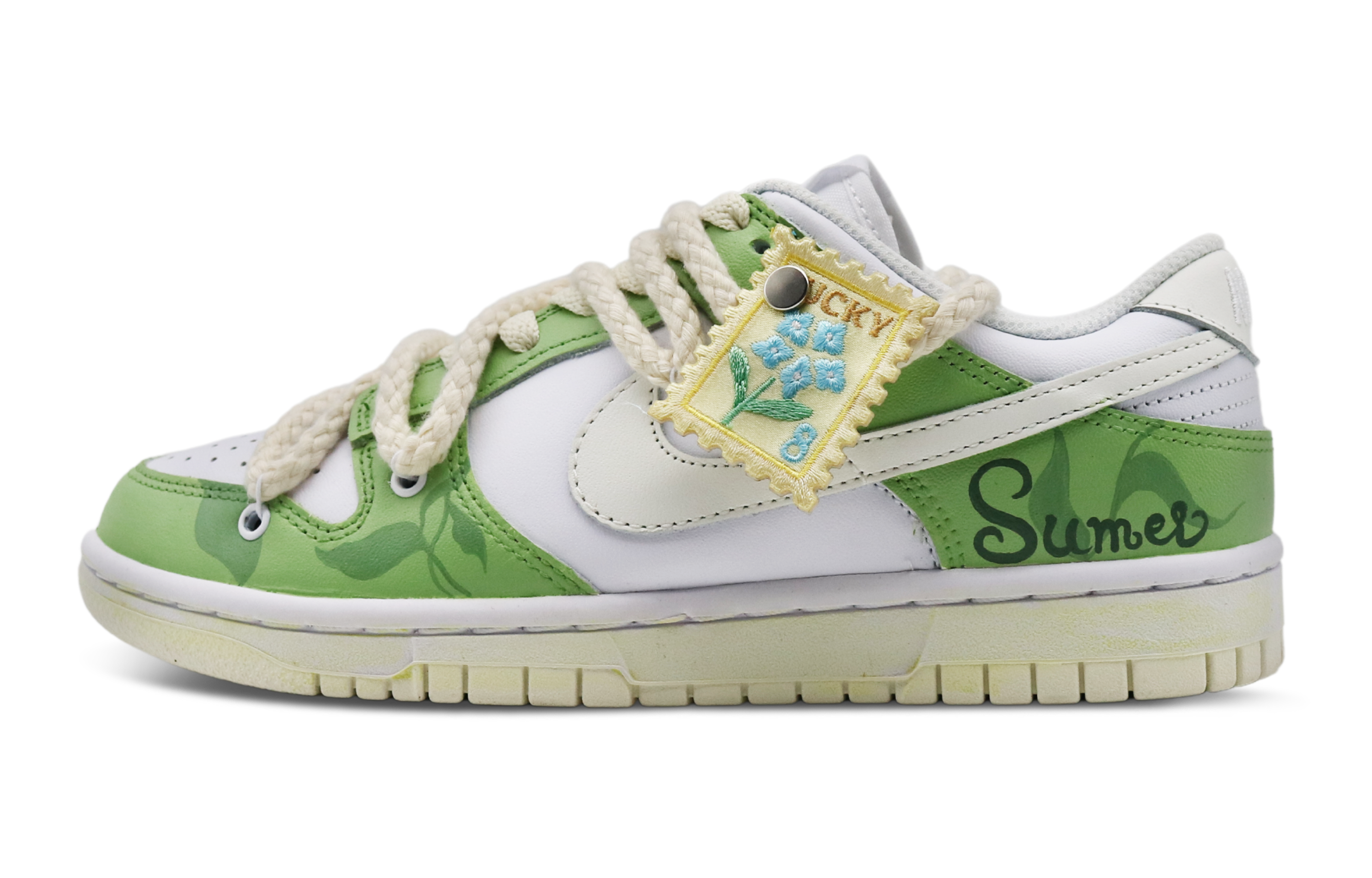 [Custom Shoes] (W) Nike Dunk Low 'Yellow Green Deconstructed'